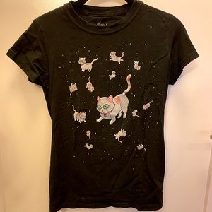 Rick and Morty Space Cat T-Shirt. Size small